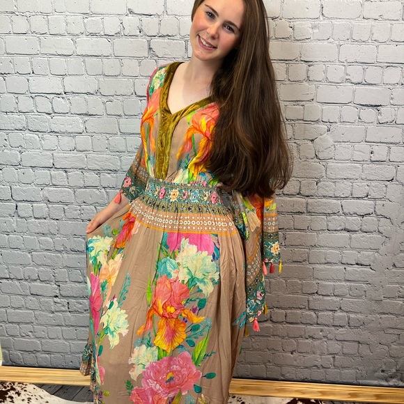 Dark Paradise Aratta Silent Journey Boho Dress L - Picture 5 of 5